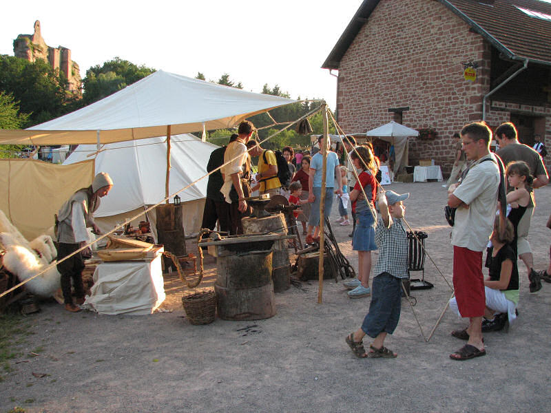 Andrang beim Messerschleifen