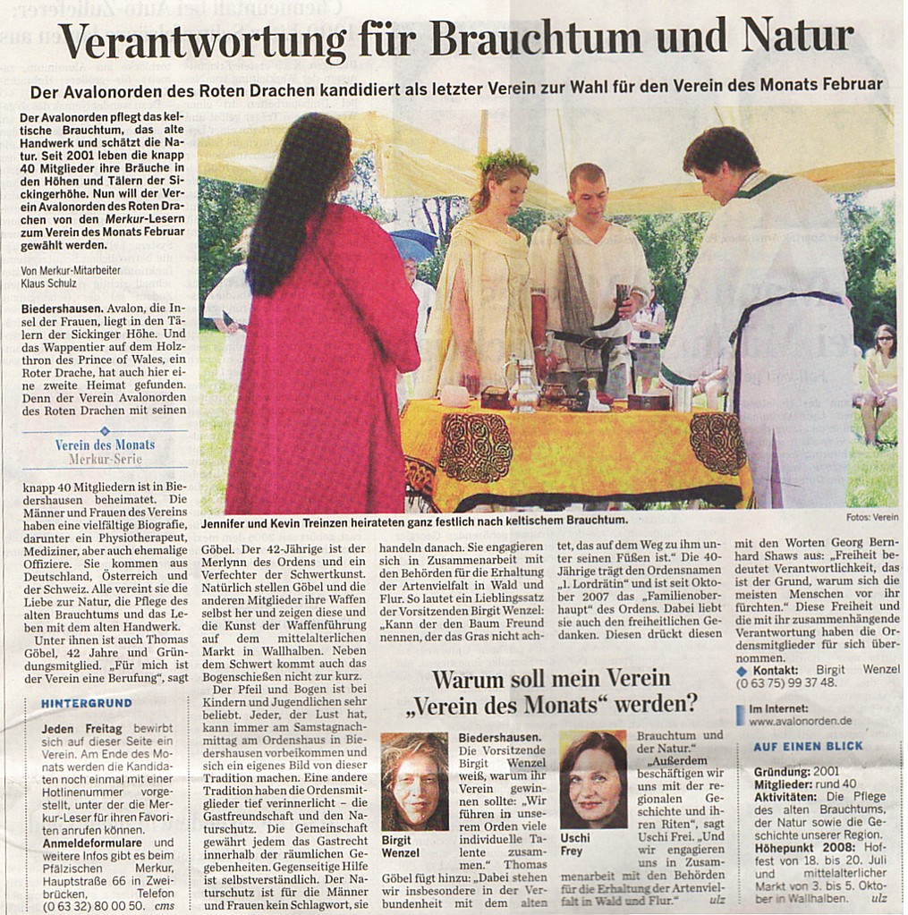 Artikel im Pflzer Merkur vom 29.02.2008