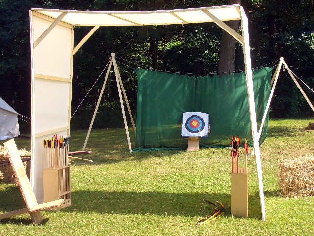 Unser neuer Bogenstand mit Schattenzone - dank ikea Bomull